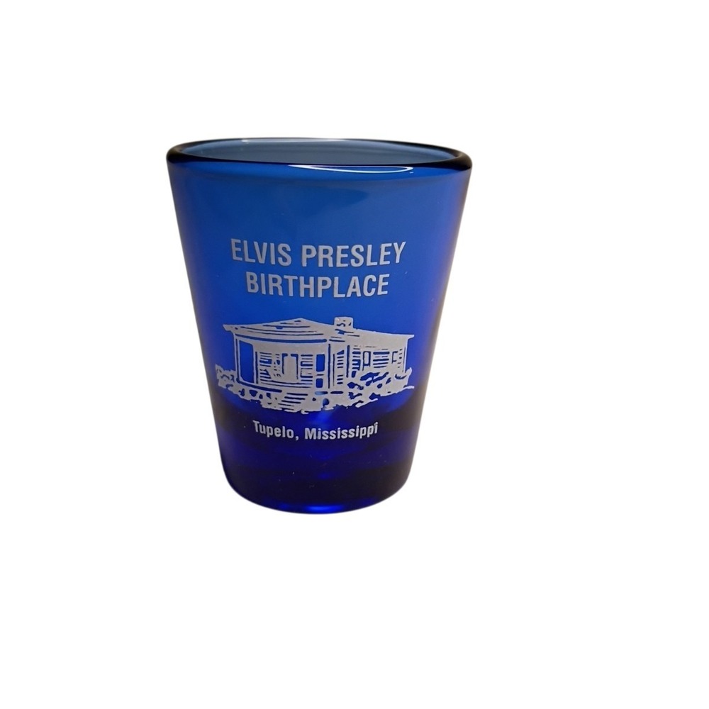 Elvis Presley Birthplace Shot Glass Made in USA Souvenir Tupelo Mississippi